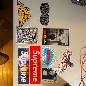 Assorted authentic authentic supreme stickers